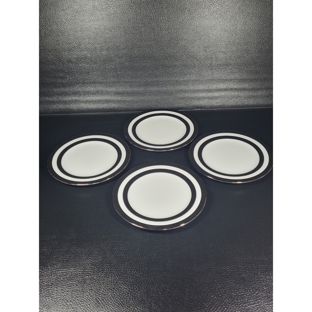 4 Lot Of RALPH LAUREN Spectator Black Salad /Lunch Plates Vintage
